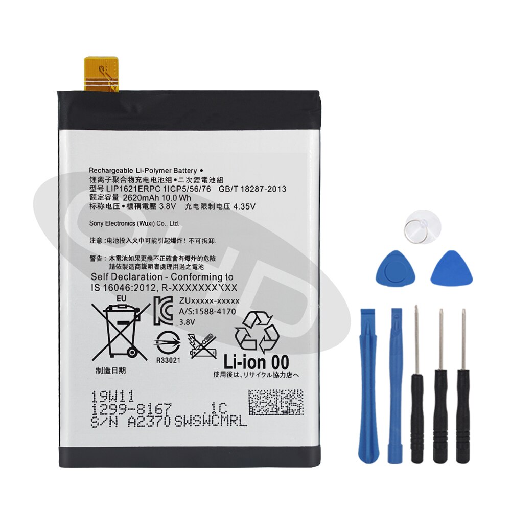 Originele Batterij Voor Sony Xperia X L1 F5121 F5122 F5152 G3313 LIP1621ERPC 2620mAh Authentieke Telefoon Vervangende Batterij