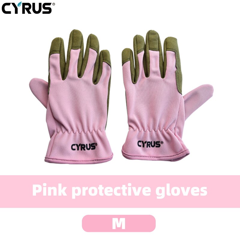 Gardening Gloves Garden Gloves Women Work Cut Resistant Leather Working Yard Weeding Digging Pruning Pink Ladies Hands: Pink M