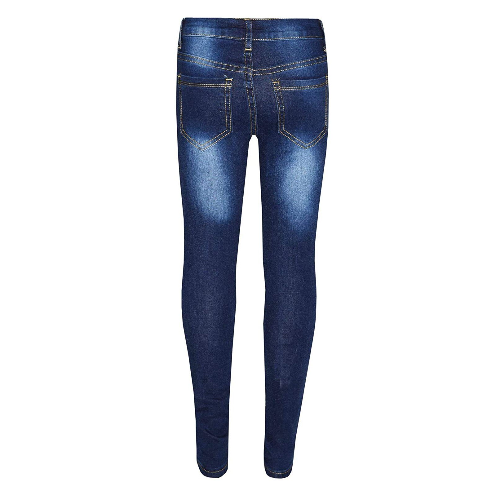 3-14 Years Old Children's Jeans Kids Teen Boys Tight Hole Pocket Button Zipper Long Jeans Spring Summer Trousers