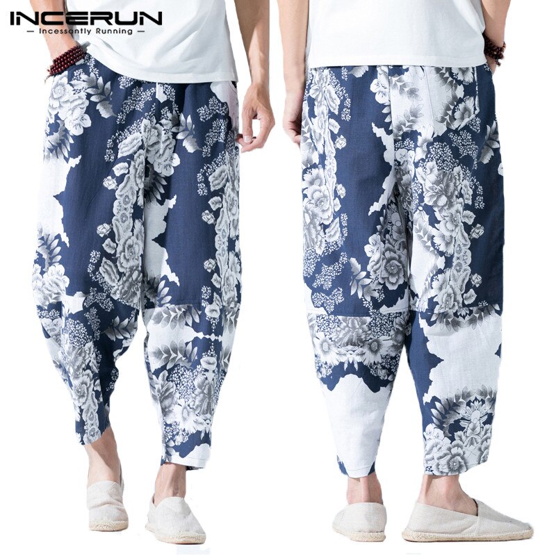 lässig Hosen Strand Hiphop Männer Haram Hosen Frauen Breite Beine Schlauch ausgebeult verlieren Hosen Jogginghose keuchen tanzen 3XL
