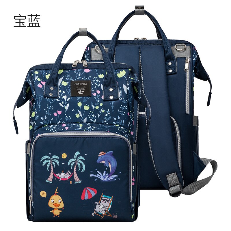 Hersteller Direkt Gedruckt MOTHER&#39;S Tasche Tragbare Masse Rucksack Multi-funktionale Outdoor Hand Windel Tasche: Royal Blue