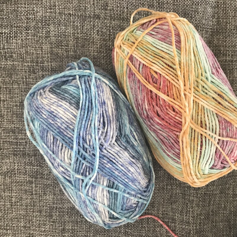 40G Spuiten 4 Strengen Van Melk Katoenen Garen Merino Wol Garen Segment Geverfd Gradiënt Baby Sjaal Garen Spinning Sieraden accessoire AFK001