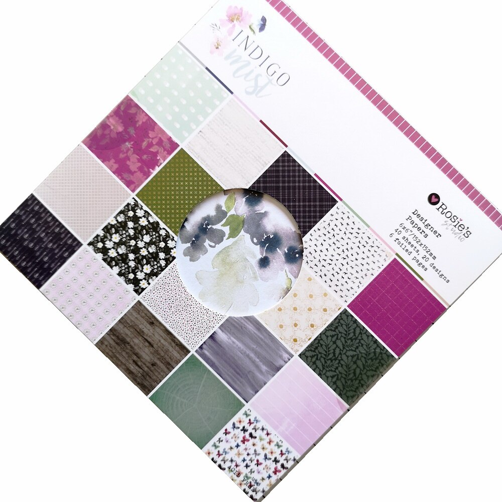 CRZCrafter 6" x 6 inch Scrapbooking Paper Pattern Pad 40 Sheets Craft Paper Embellishments Background Pack Acid Free Decorations