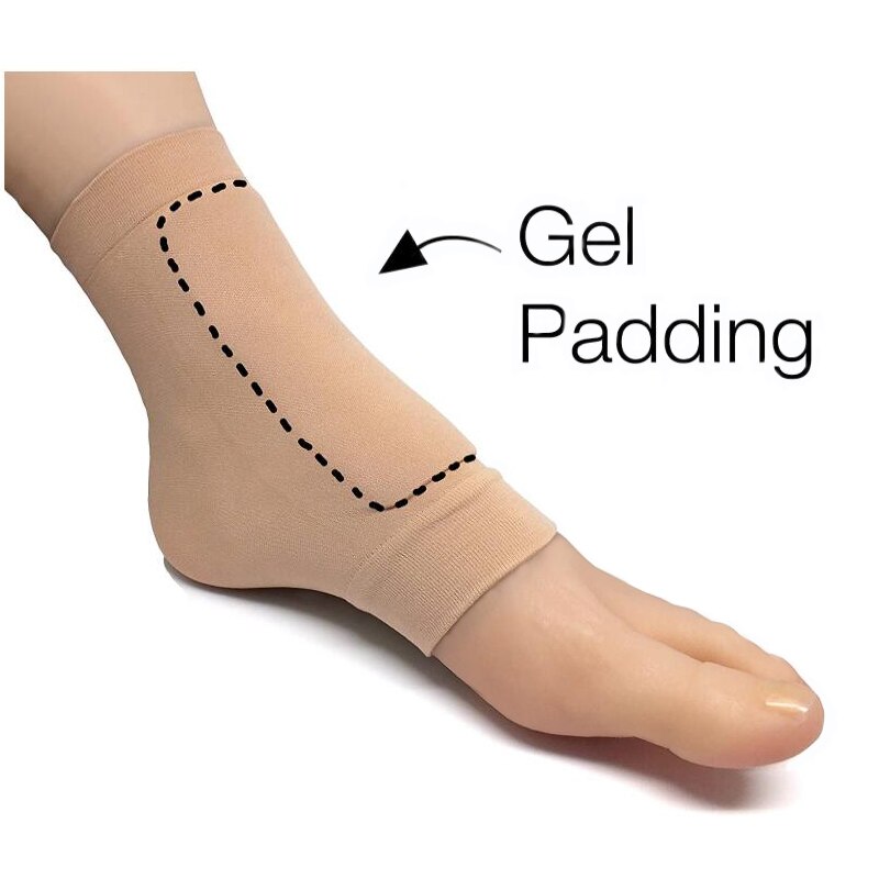 2 Stuks Gewatteerde Skate Sokken Elastische Gel Bandage Mouw Beschermen Voorkant van Voet en Scheen Voor Hockey Schaatsen Paardrijden en Hoge Laarzen
