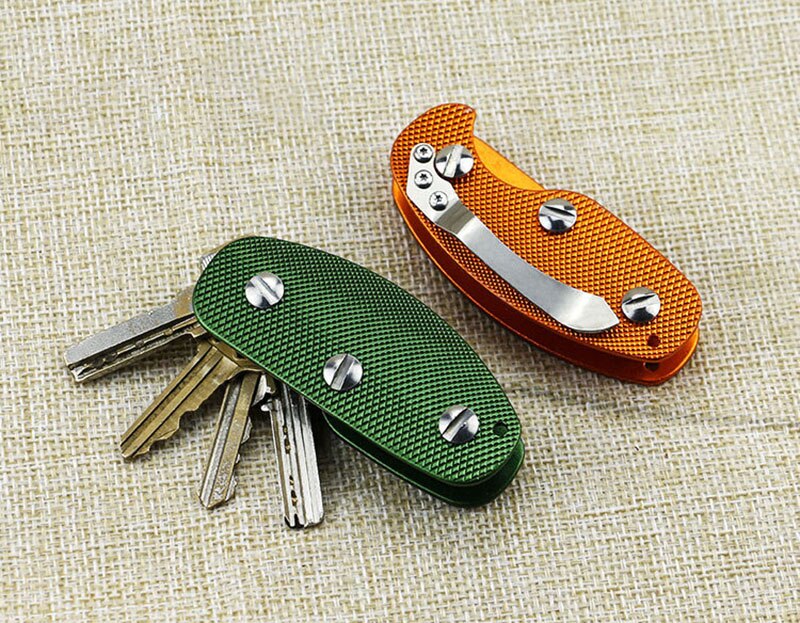 Neue Aluminium Clever Schlüssel Halfter Organizer Clip Ordner Keychain Tasche Werkzeug Multifuction Outdoormulti werkzeug veranstalter Überleben Werkzeug