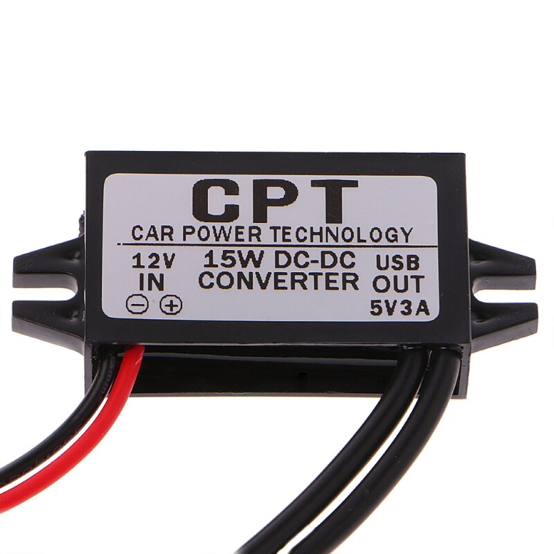 Dc-omformer 12v to 5v 3a dobbel 2 usb til automatisk strømregulator spenningsreduksjon  e7ca
