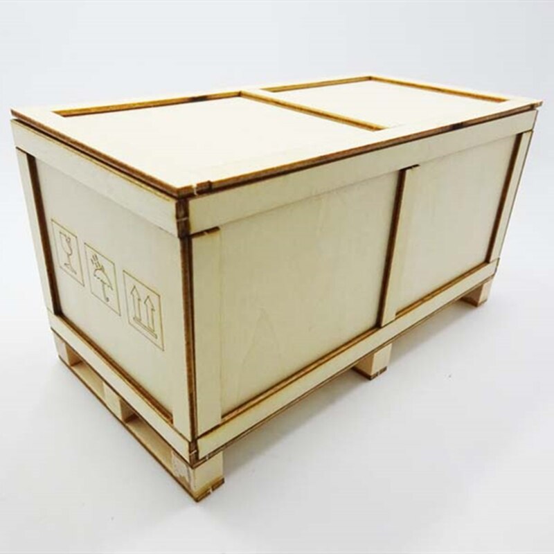 Caja de madera de transporte en miniatura, maqueta de Tractor teledirigido con de escena, 1 / 14: Default Title