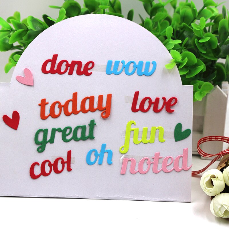 Stora hej kärleksbrev metall skärformar stenciler mall för scrapbooking kort album prägling dekor diy metall hantverk