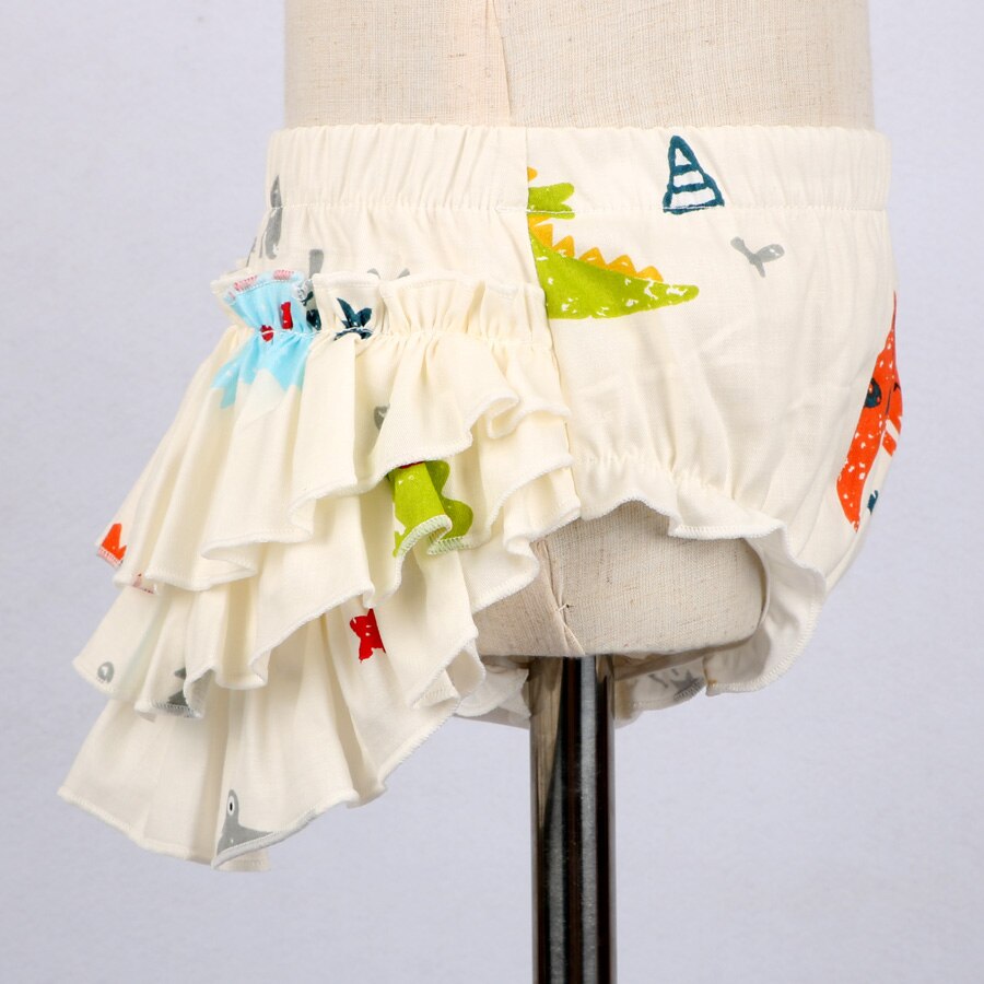 Baby pige tøj dinosaur mønster bomuld baby bloomers baby shorts og pandebånd nyfødte piger drenge blebetræk 0-2 år