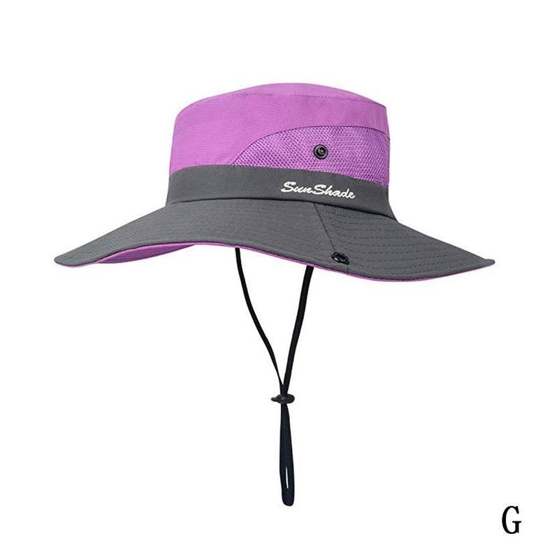 Fisk hat hat sol uv beskyttelse upf 50+  sol hat spand sommer mænd kvinder lange store brede rand bob vandreture udendørs hat: G