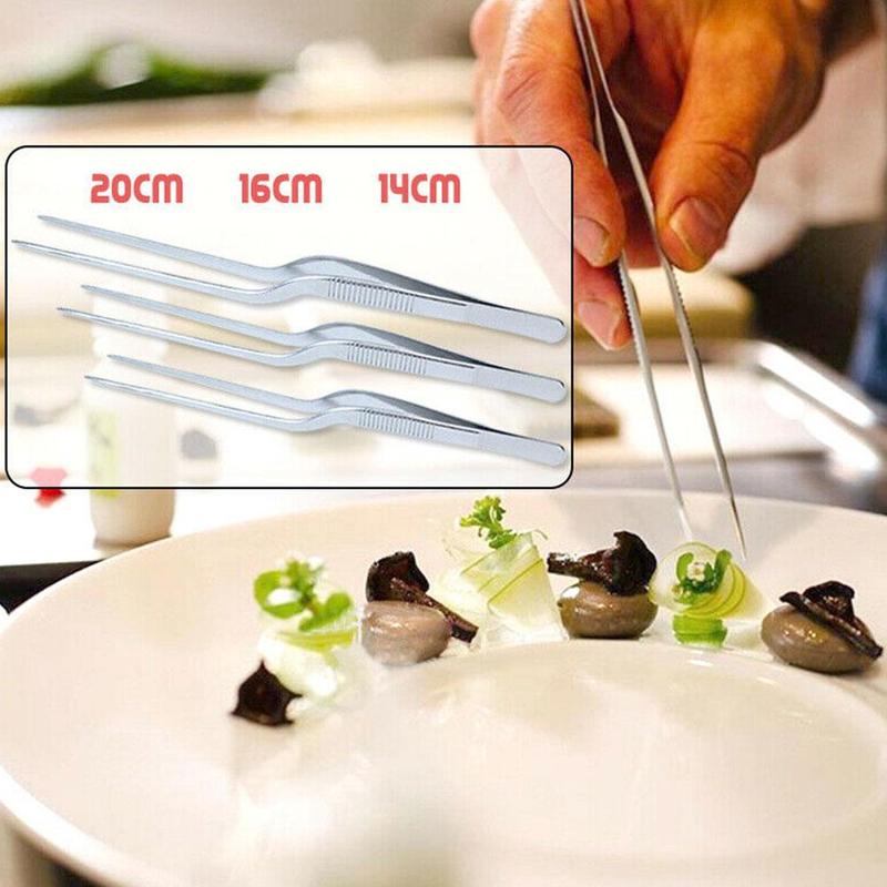 Kitchen Stainless Steel Swing Plate Tool Tweezers Molecular Cooking Western Food Cooking Dishes Tools Chef Art E3Z7