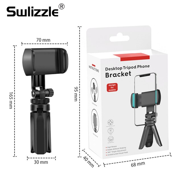 Phone Holder Desk Stand For Your Mobile Phone Tripod For IPhone Xsmax Huawei P30 Xiaomi 360°rotation Foldable Desk Holder Stand: Tripod set