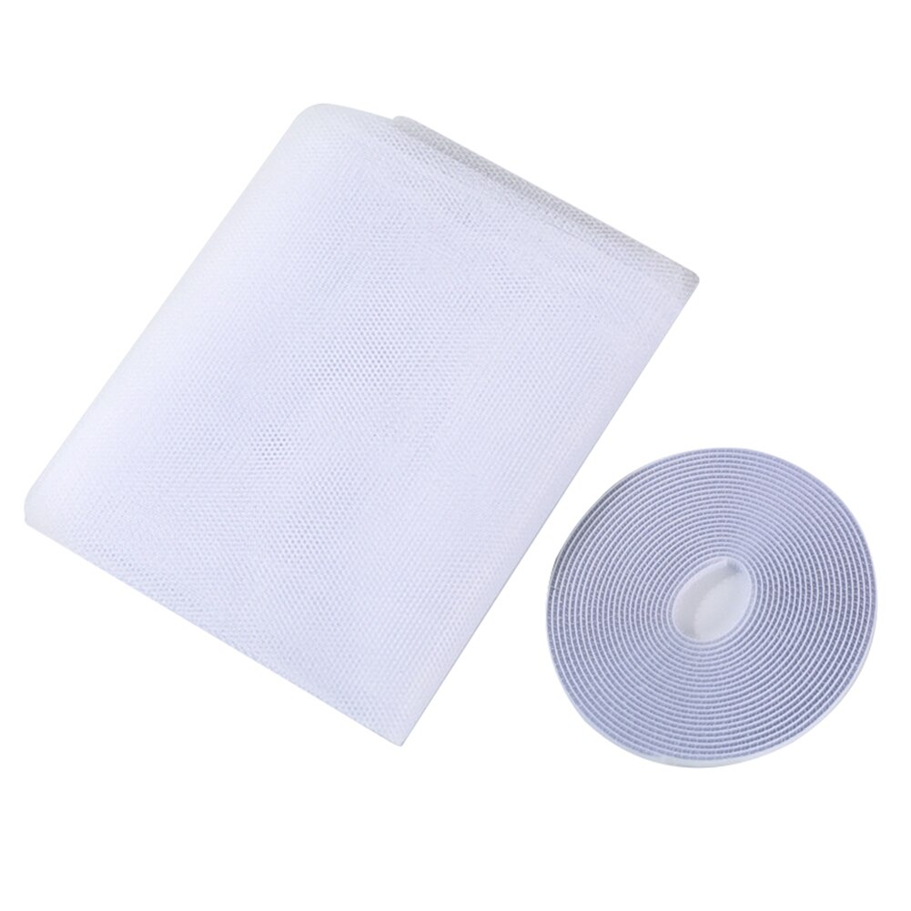 130x150cm Self-adhesive Anti-mosquito Screen Mesh Invisible Screen DIY Breathable Free Cut Stealth Window Curtain Screens: White
