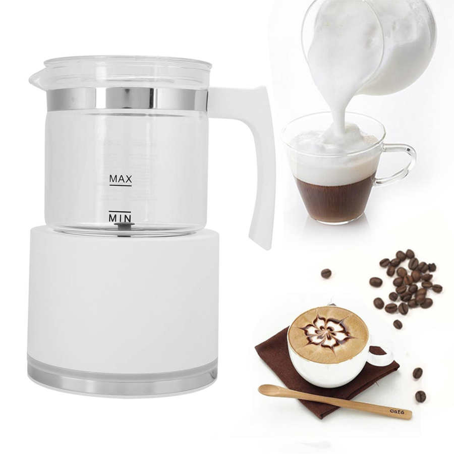 Automatic Milk Frother and Cold Cappuccino Foam Machine Latte Chocolate Milk Steamer 220V EU Plug Kitchen Milk Warmer
