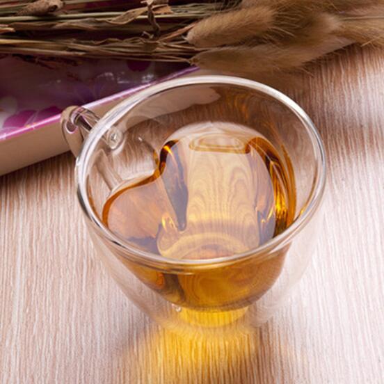 Heat Resistant Double Wall Glass Cup Beer Coffee Cups Drink Mug Tea Mugs Home Office Transparent Drinkware: D 180ml