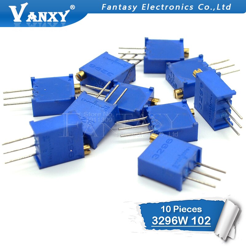 10pcs 3296W-1-102LF 3296W 1K ohm 102 3296W-1-102 3296W-102 W102 Trimpot Trimmer Potentiometer