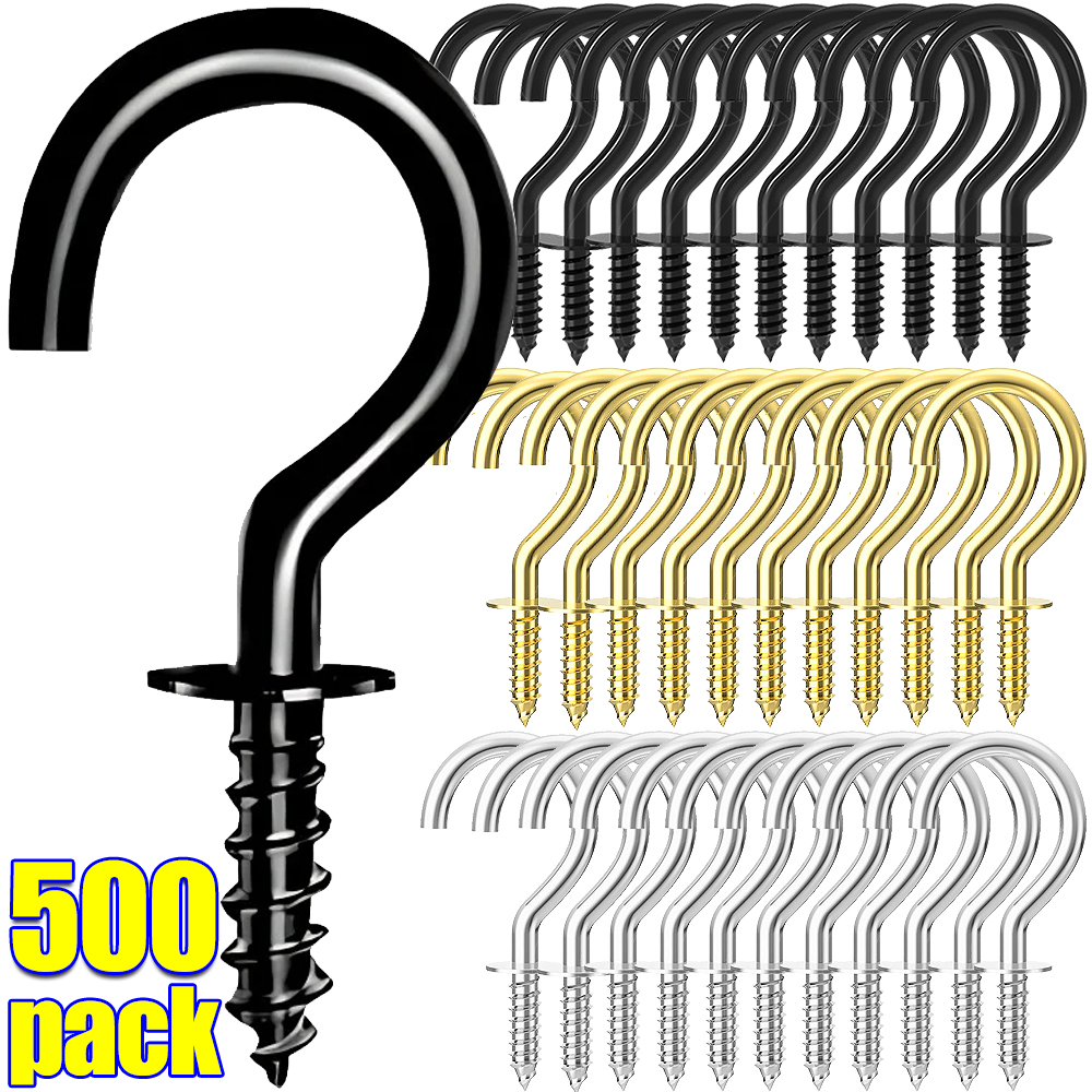 Screw Hooks Cup Hook Shouldered Screw Hanging Heavy Duty Cup Extend A Holders Wood Securing Light Home Storage Racks