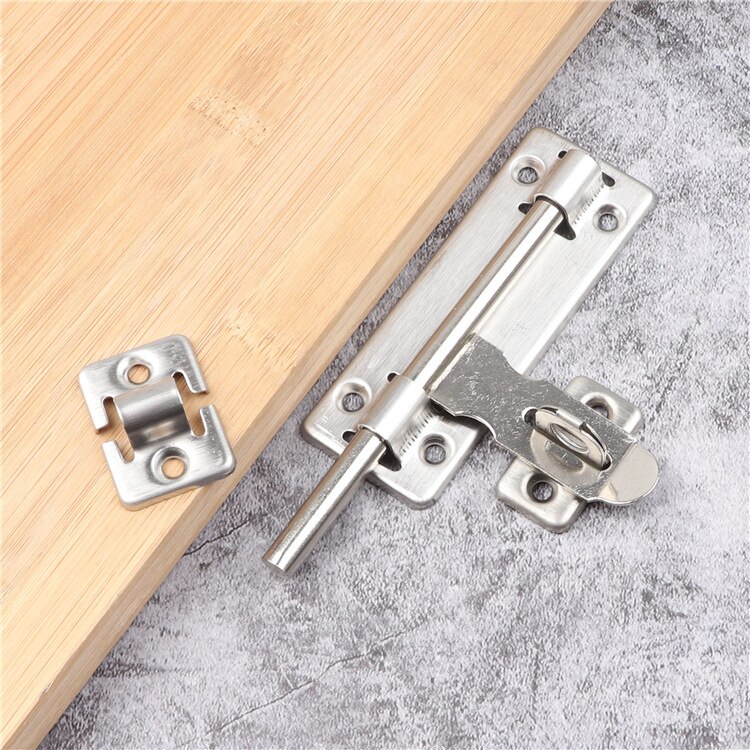 Stainless steel left and right bolts left and right padlock bolts door buckle door bolt stainless steel bolt anti-theft door