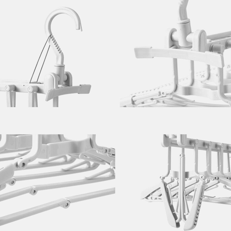 1 Pc Multipurpose Clothes Hanger Multi-layer Folding Hangers Clothing Save Space Storage Rack Wardrobe Organization