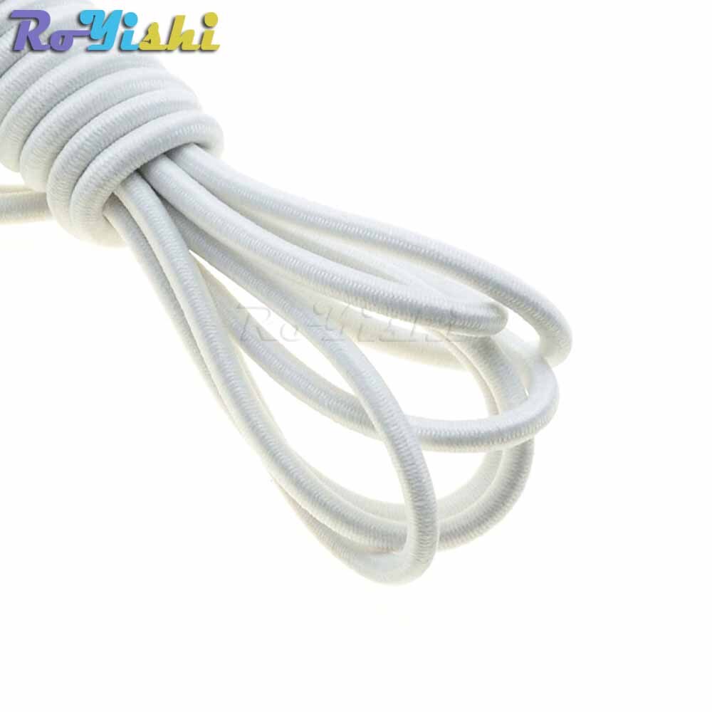 10 yards/pak kleurrijke diameter 3mm elastische touw bungee schokkoord rekkoord voor doe-het-zelf sieraden maken buitenachtergrond: Wit
