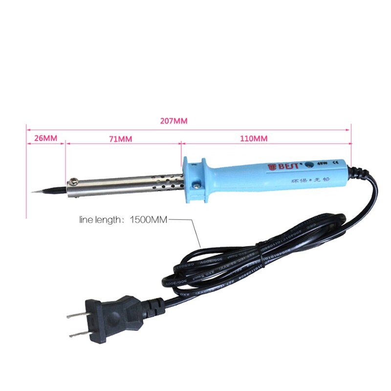BEST-802 Lead Free Welding Electricity Soldering Iron 30W 40W 60W Matte- Nozzle Solder Soldering Iron Repair Tool