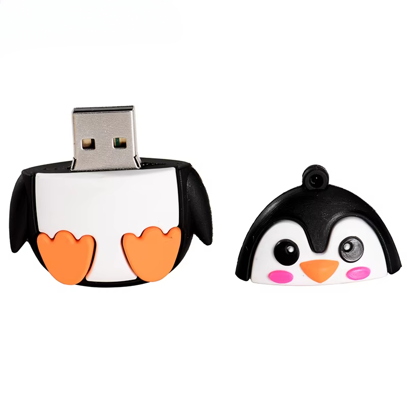 Cute Cartoon Animal Penguin Cat Owl 64GB USB Flash Drive 8GB 16GB 32GB Lion Pendrive USB 2.0 Memory Stick Dinosaur Pen Drive