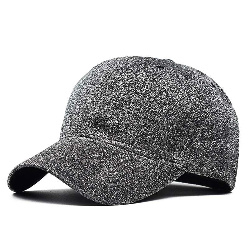 Di modo Delle Donne Degli Uomini di 6 Pannello Bling Berretto Da baseball di anca-salto cap Oro Argento viola Nero Rosa: Grigio