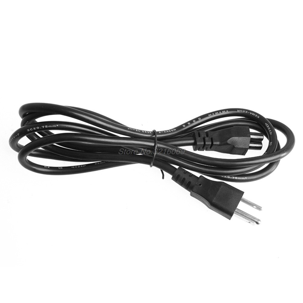 C5 To 3-Pin Laptop AC Adapter Charger Power Lead Main Cable Cord US/UK/EU Plug Sep12 Whosale