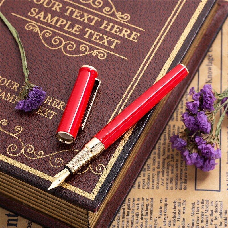 Jinhao 80 Black Fiber Brushed Vulpen, Iridium Extra Fijne Jinhao 80 Black Fiber Brushed Vulpen, Iridium Extra Fijne