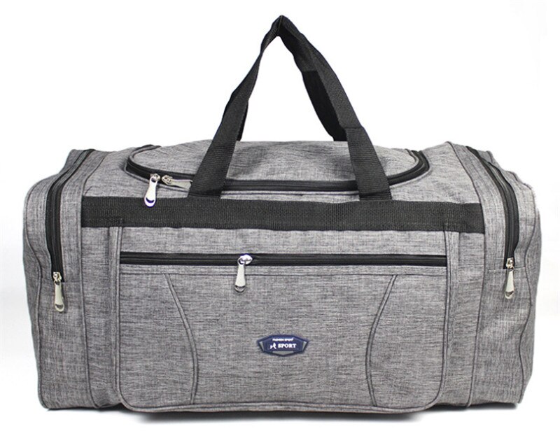 Plus Größe Große Kapazität Business Reise Oxford Tuch Wasserdichte Hand Gepäck Big Tasche Männlich Klapp Wochenende Duffle Reisetasche: gray Size XL