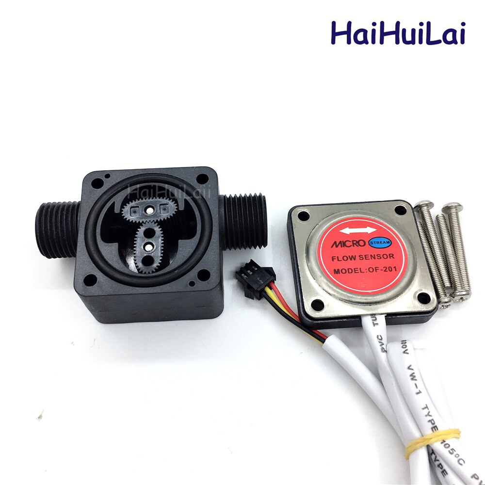 OF-201 Hall effect NPN signal pulse output 1/2" Oval Gear Flow Meter Sensor