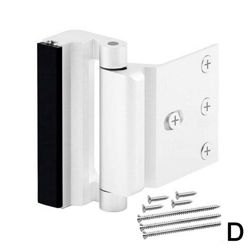 Aluminum Alloy Hinge Defender Security Door Reinforcement Lock Kitchen Cupboard Door Hinge Repair Kit Cabinet Side Mount Plates: D