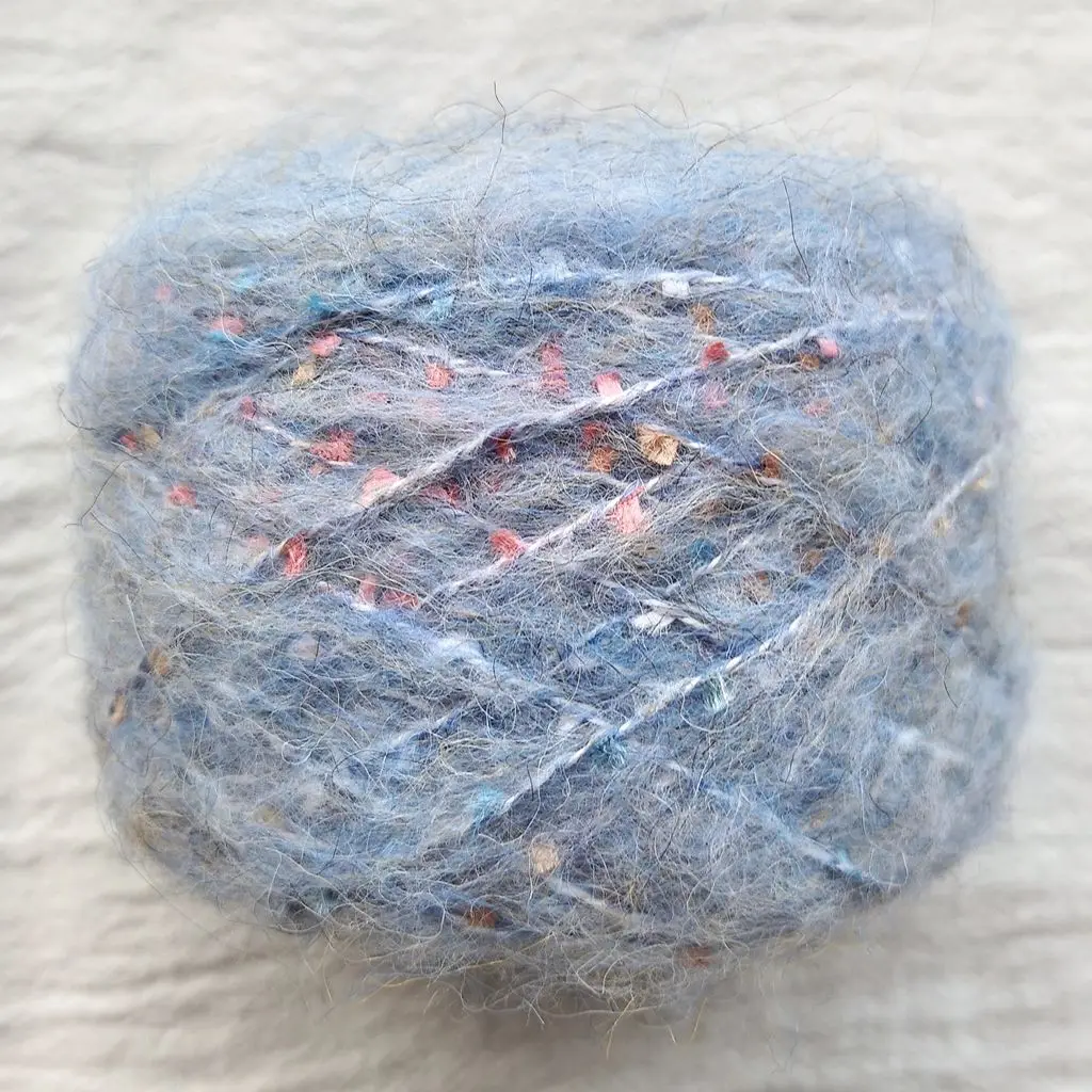 Hilo de mezcla de Mohair para tejer a mano, hilo de lana de Gypsophila mezclado, costura DIY, bufanda, suéter, sombrero, hilo de ganchillo, 50g por rollo: Oro