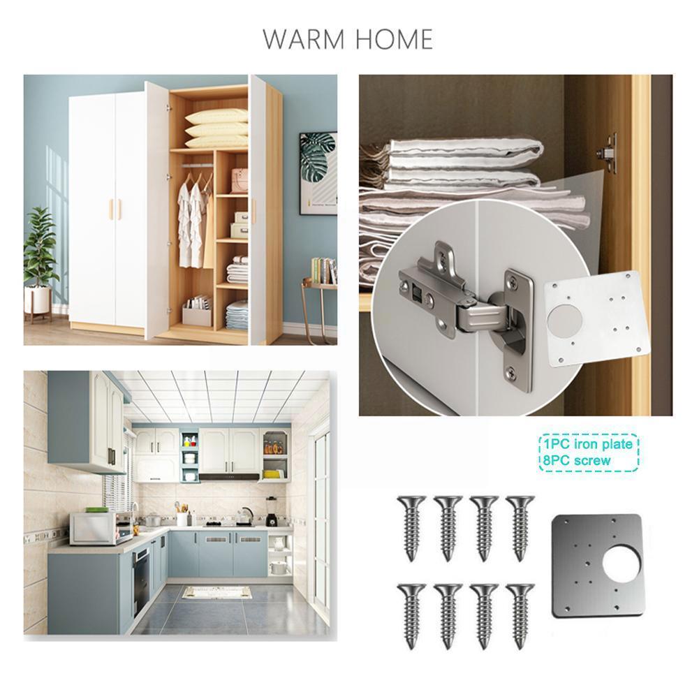 Hinged Steel Hinge Fixing Plate Anti-rust And Durable Repair Door Plate Furniture Panel Hinge Accessories A6z9