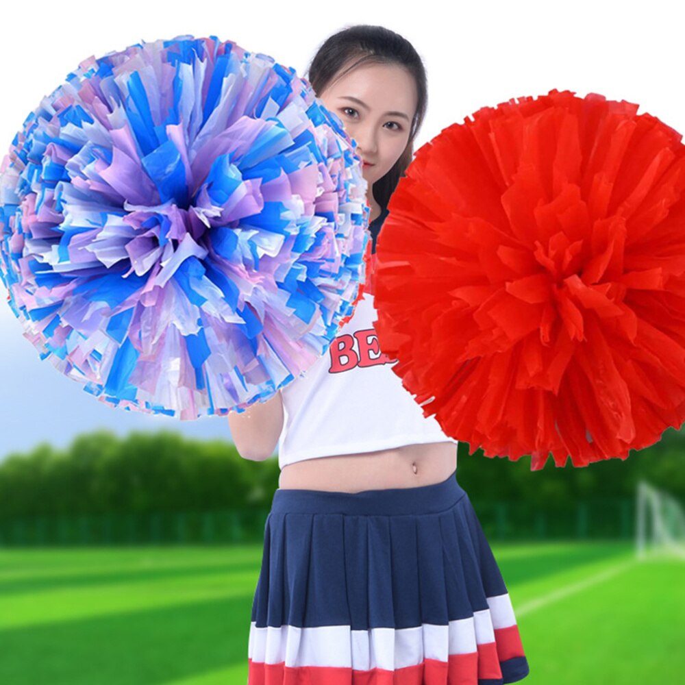 4 pçs reusável matte torcendo poms animated fun cheerleading pom poms kit colorido animador adereços com anel para o desempenho competit