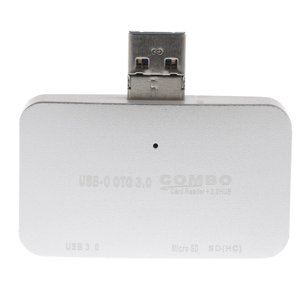 Dovewill USB3.0 Micro USB Combo USB HUB Card Reader with OTG for TF/SD Laptop Silver
