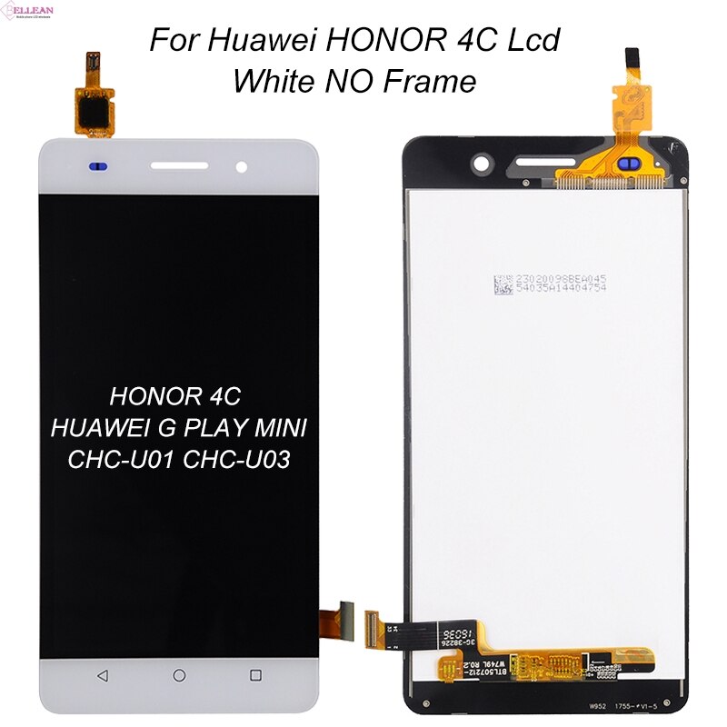 Tela LCD HH For Honor 4C para Huawei G Play Mini Lcd com conjunto de digitalizador de tela de toque CHM U01 U01 U03 Tela + ferramentas: White No Frame