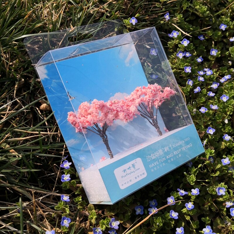 Arbre Sakura fait à la main 65mm, ligne mentale, parc, échelle 1/87 Ho, modèle d&#39;arbres (fleurs), Train de paysage Miniature, aménagement de chemin de fer