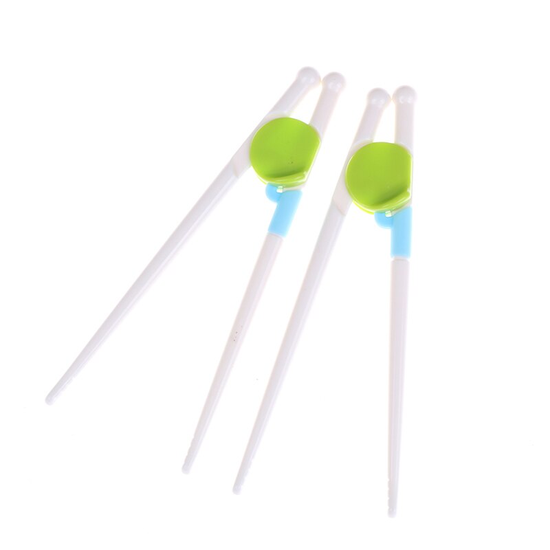 1 par de palillos chinos para niños, niños, bebés, ayuda para el aprendizaje, palillos para herramientas de cocina, mano derecha, productos para niños: green