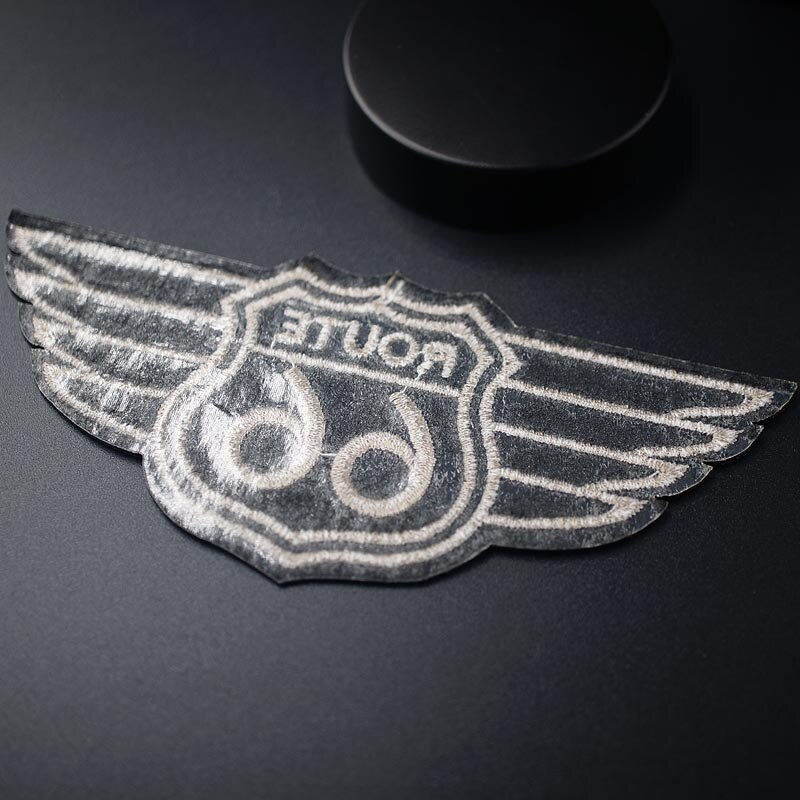 ROUTH 66 Size: 5.3x11.7 cm DIY Badge Patches Kleding Patch Stof Naaien Geborduurde Applique Jas Jeans Kleding Badges