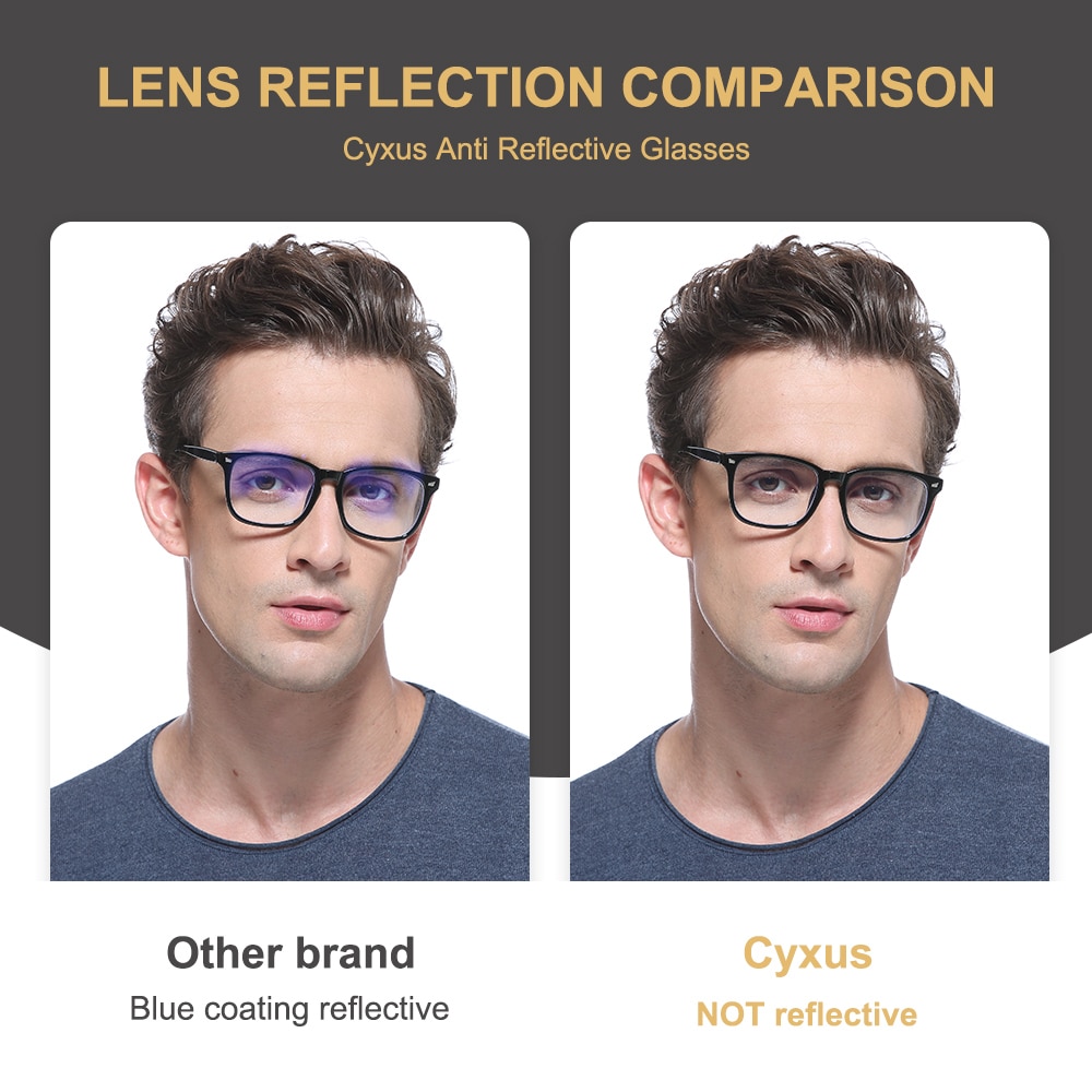 Gafas de ordenador con filtro de luz azul Cyxus para actualización de Marco TR90 antiocular para hombres/mujeres-8182/8282