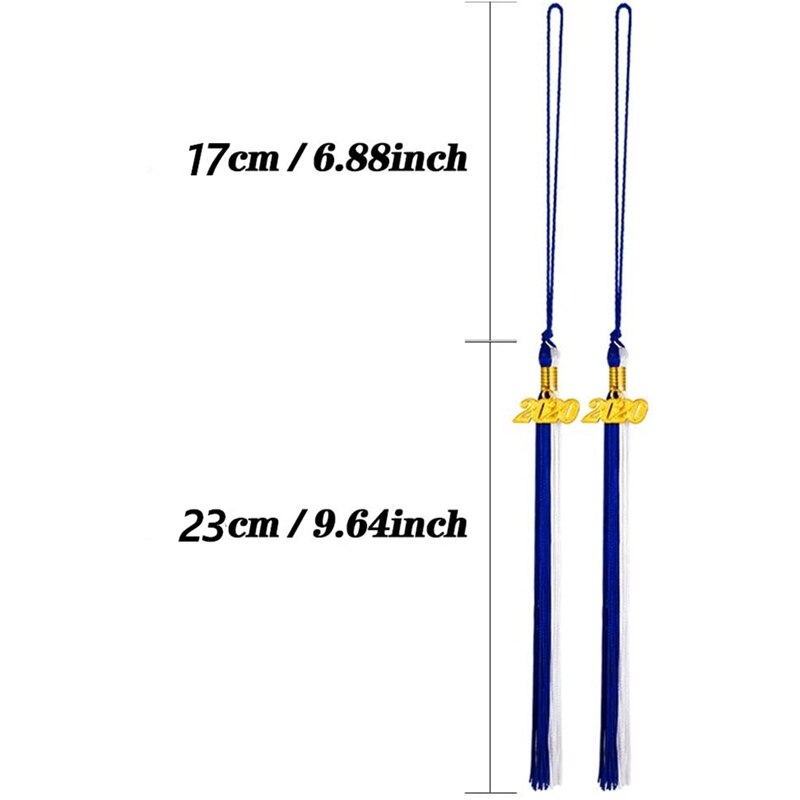 12 Pcs Graduation Tassel with Year Double Colors Graduation Cap Tassels for Graduation Ceremony Graduation Party