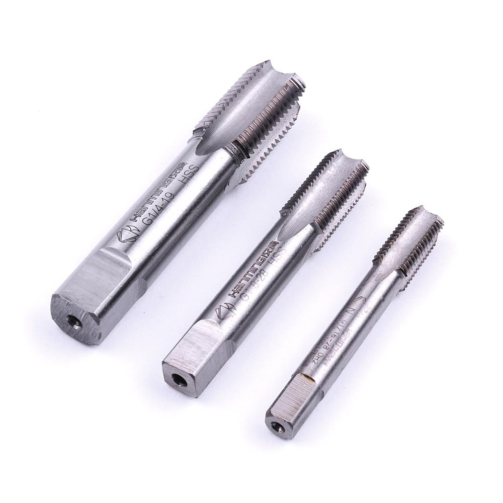 HSS Straight Flute Plug Tap Machine Drill Bits G1/4 1/8 1/16 UK US System