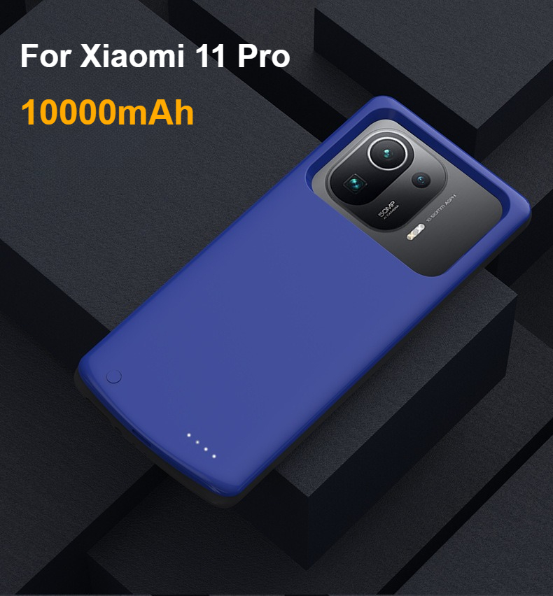 Verbesserte 10000 mAh Akku-Ladegerät-Hüllen für Xiaomi Mi 11 11 Profi/11 Lite Ultra Energie Bank Ladeabdeckung Makao Rama Rama: Armee Grün