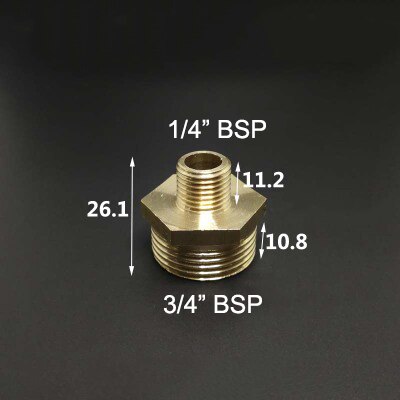 1/8 " 1/4 " 3/8 " 1/2 " 3/4 " 1 " bsp hangevind messing rørfitting ens reducerende sekskantet nippel koblingsstik adapter: No13