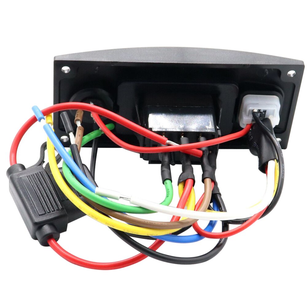 S4123 12-24V Bilge Pump Switch Alarm Waterproof Ship Deck Cleaning Control Panel for Boat Bilge Pumps (Black)