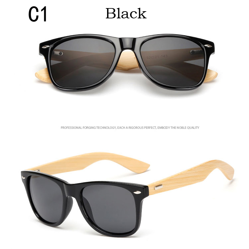 16 color Bamboo Sunglasses Men Wooden Sunglasses Women Brand Mirror Original Wood Sun Glasses retro de sol masculino: green