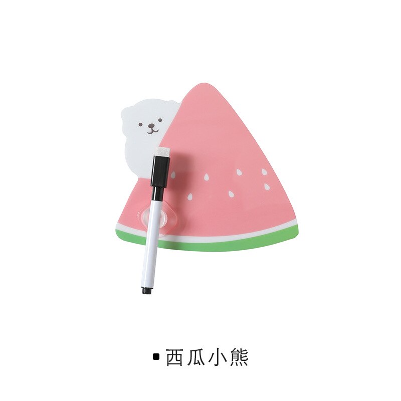 1 Juego de notas adhesivas para frigorífico con bolígrafo, tablero de mensajes regrabable, etiqueta para mensaje decorativa para nevera, decoración del hogar: watermelon