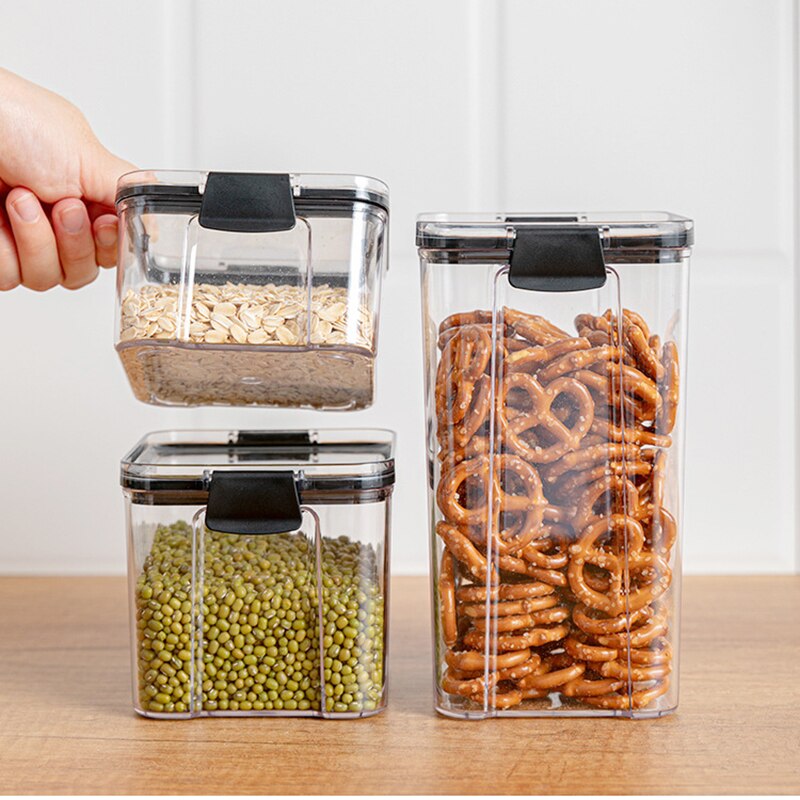 Set food storage container plastic kitchen refrigerator noodle box multi-grain storage transparent sealed storage containers