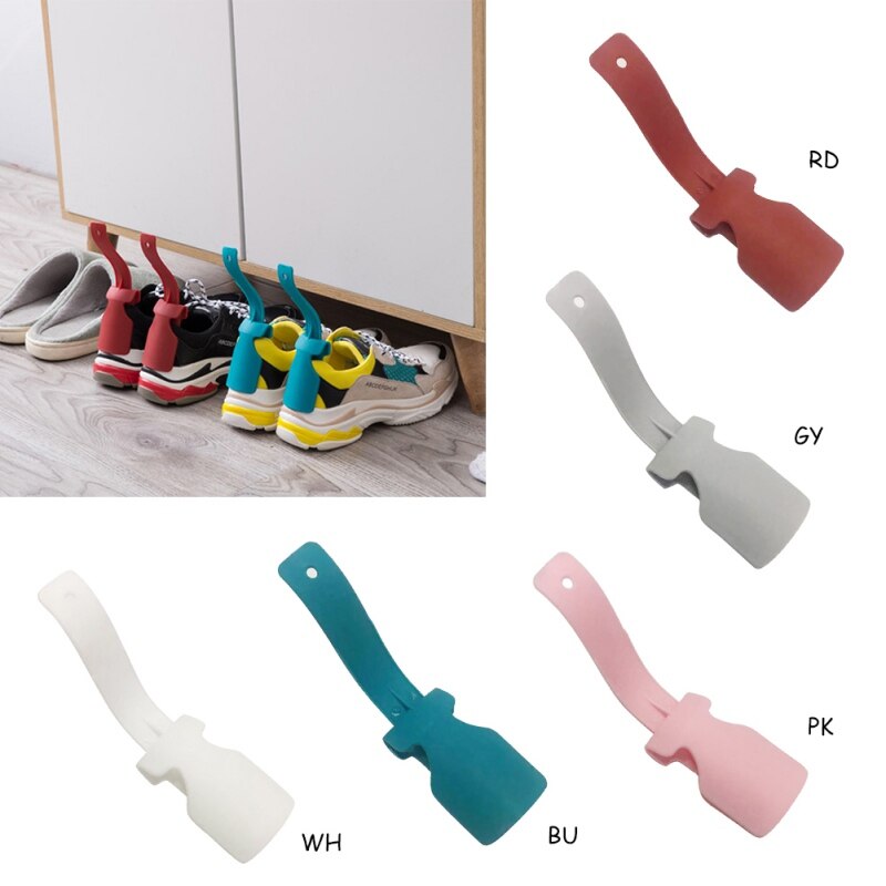 Home Shoes Boots Lazy Shoes Wear Helper Easy On & Off Shoe Lifting Helper Tools Put In Storage Covers Unisex Handled Shoe Horn